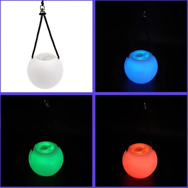 LED Glow Balls 2 st 8 cm diameter Flerfärgad cykelrep Spin Visuell effekt