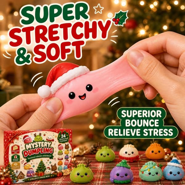 2026 Julekalender Jule Squishies Nedtelling med 24 Deler Rød 24 pcs