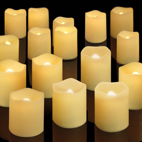 24 stk. LED telys, hvit Wit 24 stuks -