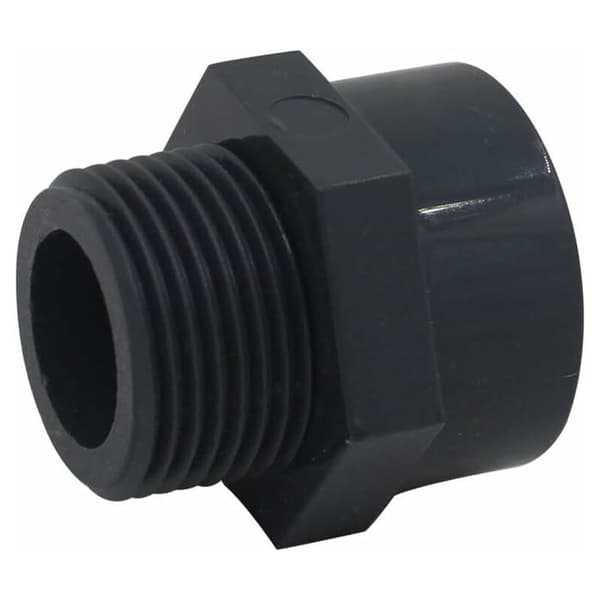 2 stk. PVC-gevindende han 50 mm DN40 ID 50 mm til 1½\" gevind pooladaptermuffe