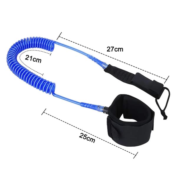 SUP Leash Coiled 1 stk 65-240cm TPU 6.5mm Rustfrit Stål Blå Sort Rød