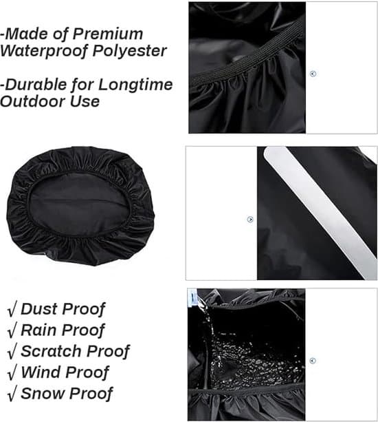 2-pack reflekterande vattentätt ryggsäcksregnskydd, polyester, kompatibelt med 30-40L ryggsäckar, utomhus