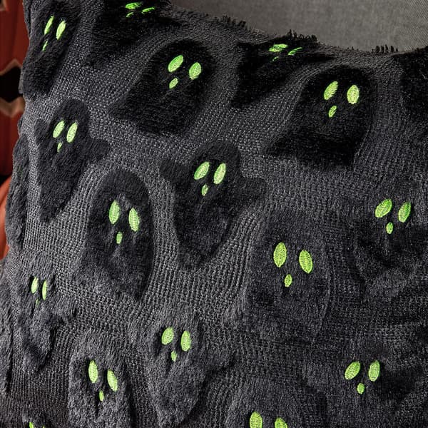 MIULEE Sæt med 2 sorte Halloween spøgelsespudebetræk 45x45 cm Set of 2