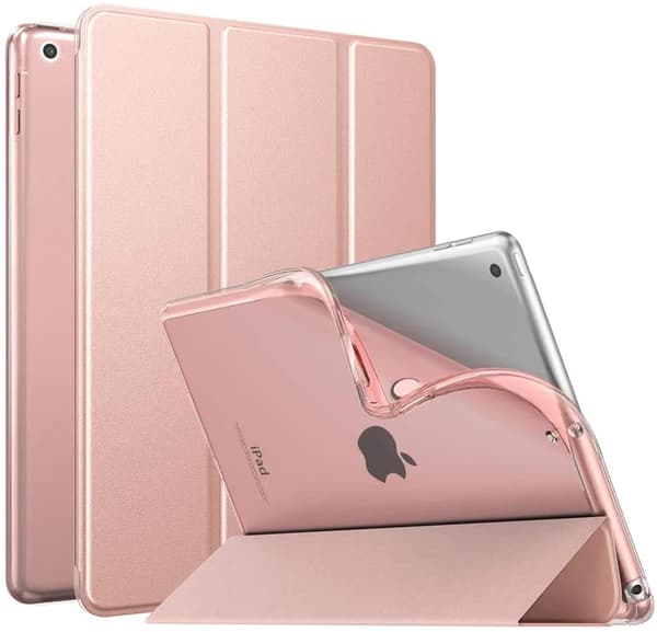 iPad-deksel 10.2 10.5 tommer Flip Cover Auto Sleep Wake Rosegull 1 stk