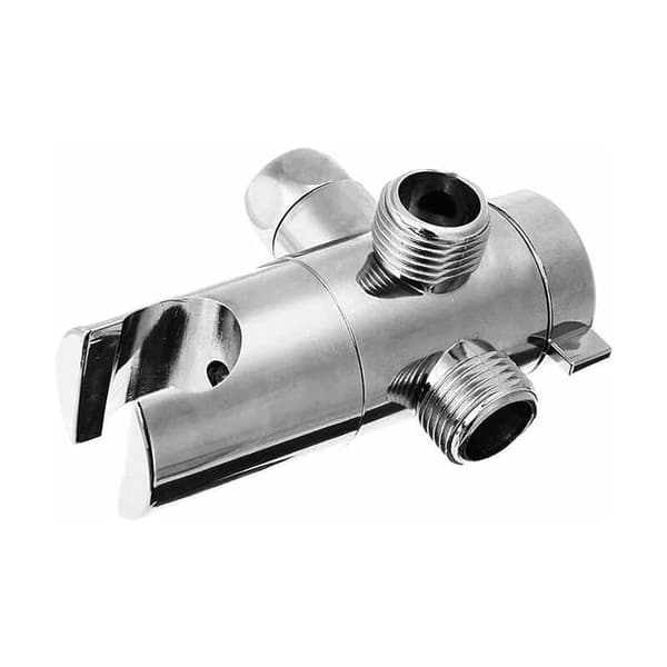 G1/2 Trevejs Brusearm Diverter Med Holder T-forbindelse Håndholdt Montering Dobbelt Brusebad 1 Stk