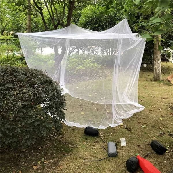 Rese myggnät med box-topp 200x200x200cm Polyester Vit Sovrum Camping Insekt 1 st