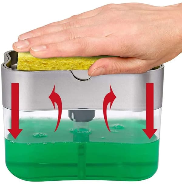 Vaskesæbedispenser med svampeholder Sink Soap Dispenser