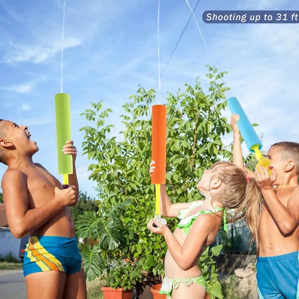 Skumvattenpistoler 4-pack Djurdesign 9m Räckvidd Foam Water Guns