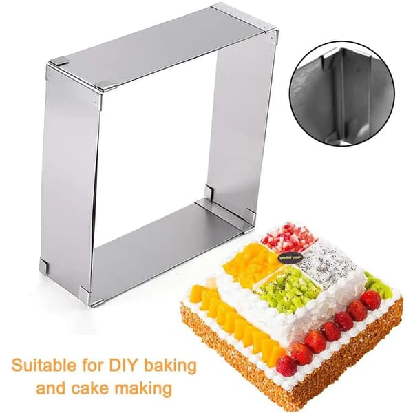 Justerbar kakering i rustfritt stål 10-18 cm H5 cm Mousse Bakeform 1 stk