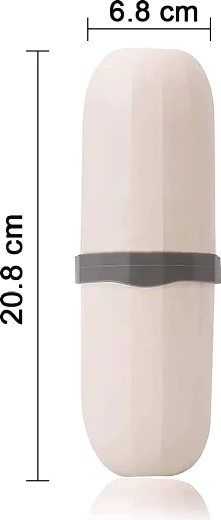 Resetandborstfodral med tandkrämsförvaring, ca 20,8x6,8 cm, PP-material Travel Toothbrush Case