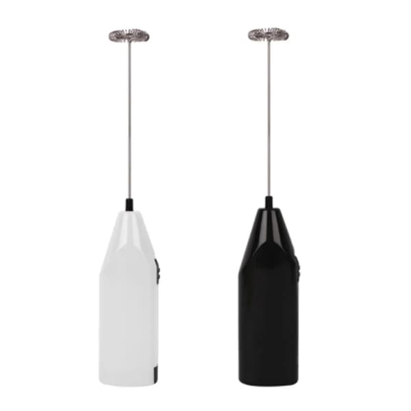 Elektriska mjölkskummare 2-pack bärbar rostfri batterivisare latte kaffe
