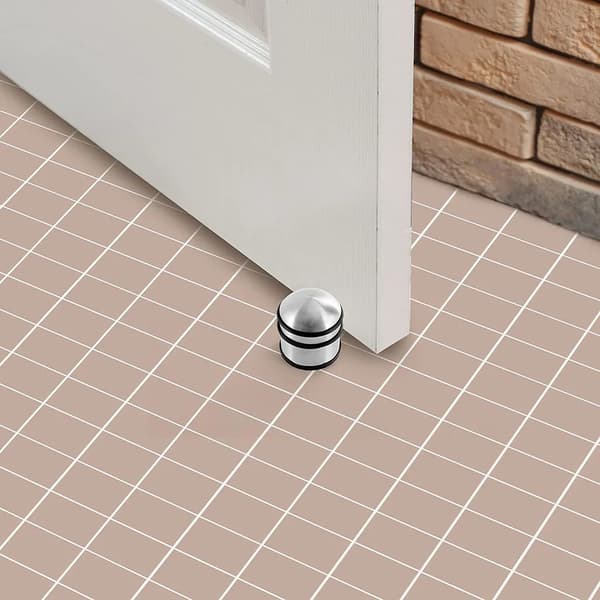 Tung dørstopper i kromsølv Heavy Chrome Silver
