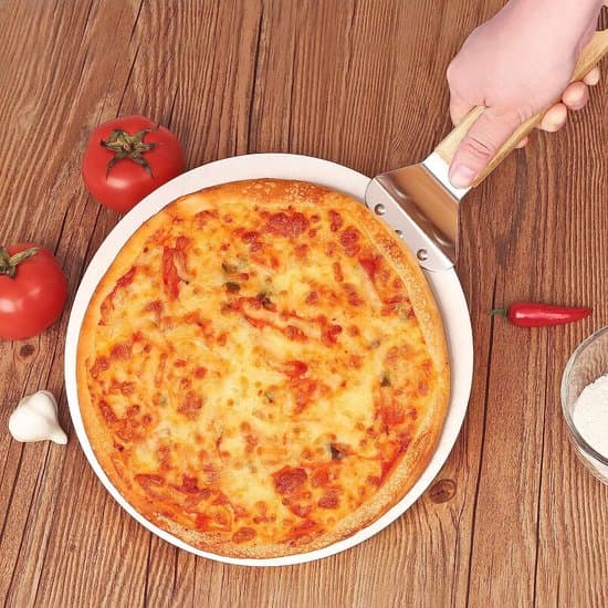 Rund pizzaspade i rustfrit stål til grill og ovn Ø30 cm Pizzaschep RVS -