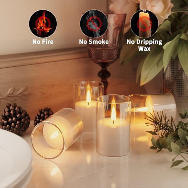 5-pack - flimrande LED-ljus, vit Wit 5-pack - Flikkerende