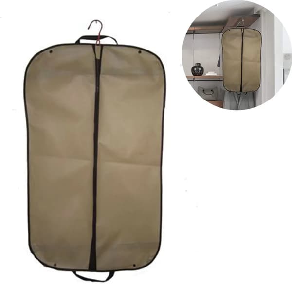 Kostymplaggpåsar 2-pack Nonwoven 100x60 cm Dragkedja Resekläder Dammskydd