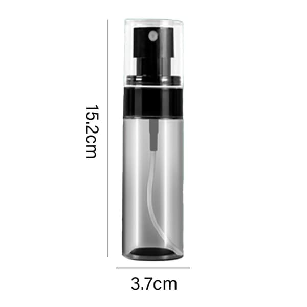 Fina dimsprayflaskor 3-pack 80/100/120 ml PET Resehår Ansiktsväxt Påfyllningsbar