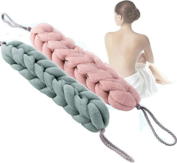 Badebold sæt dobbelthovedet badehåndklæde massagesvamp rygrensebold