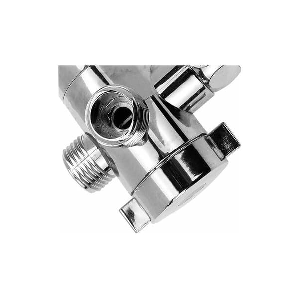G1/2 Trevejs Brusearm Diverter Med Holder T-forbindelse Håndholdt Montering Dobbelt Brusebad 1 Stk