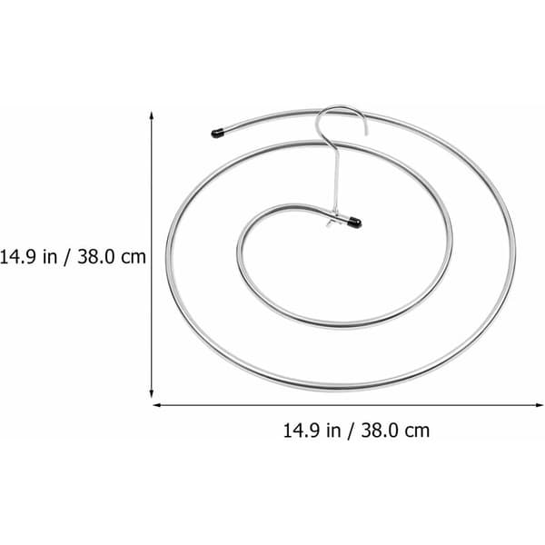 Tørrestativ i rustfrit stål med spiral til tæpper, 2-pak