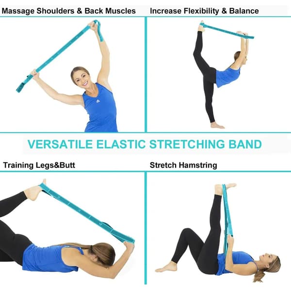Multi-Loop Strækrem Yoga Pilates Fysioterapi Hjemmefitness Ikke-elastisk Bånd ~110cm