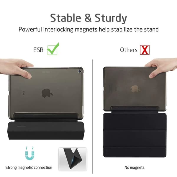 iPad 10.2 7:e generationens fodral Ultratunt Smart Flip Auto Sleep Multi Angle View Stativ
