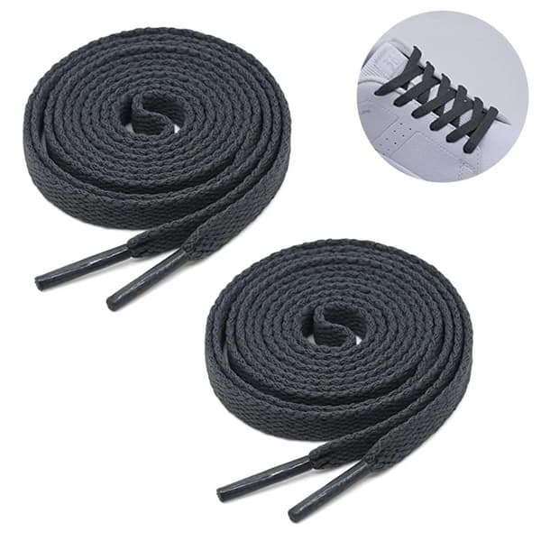 Flate skolisser 2 par polyester PP 0,8 cm brede 100/120 cm joggesko fritidssko