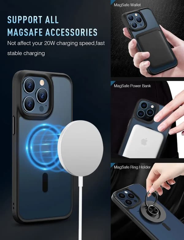 6,7-tommer gennemsigtigt mat telefoncover 1 pcs