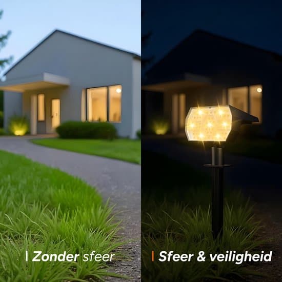 Solar Hagelys - 2 Stykker - Solar Hagelys Buitenlamp op Zonne