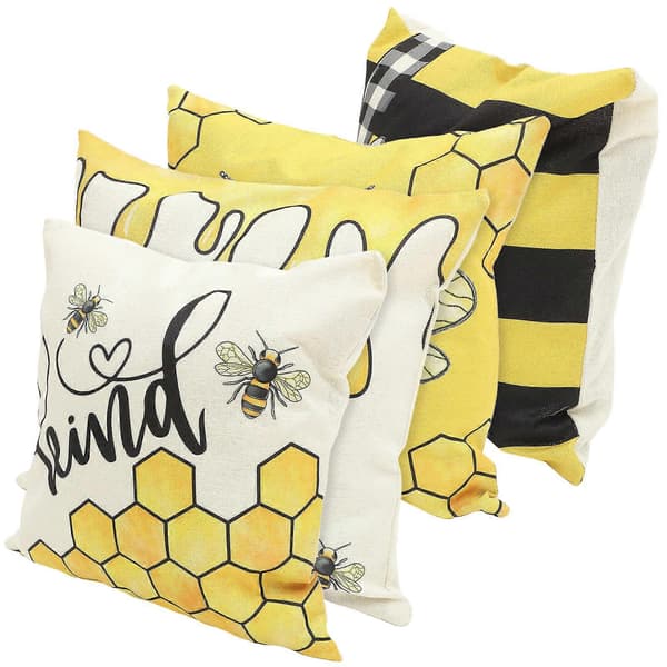 12 st kuddfodral med bimönster, multifunktionella dekorativa örngott 45x45 cm för soffa, sovrum, bil, kontor 12 pcs