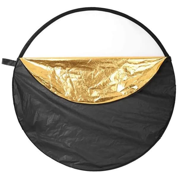 5-i-1 Rund Sammenfoldelig Reflektor 60 cm Foto Lysdiffusor Guld Sølv Hvid Sort