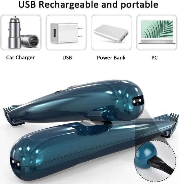 USB genopladelig kæledyrsklipper med LED-lys Pet Clipper with