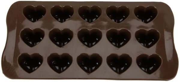 15-hulrum hjerteformet silikoneform til chokolade, vingummi og slik, Valentinsdagsgave
