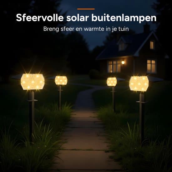 Solar Havelampe - 2 Styk - Solar Havebelysning Buitenlamp op Zonne