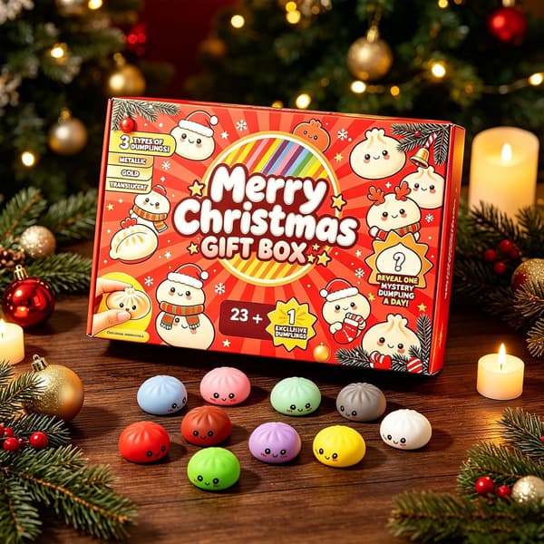 Jule Squishies Julekalender 2026 Nedtælling til Voksne Christmas Squishies Advent