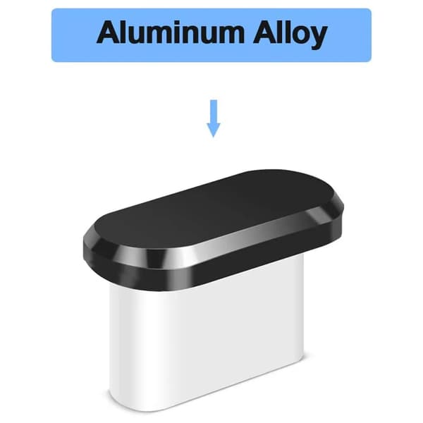 Typ-C dammpluggar 2-pack aluminiumsilikon kompatibel med USB-C-smartphones
