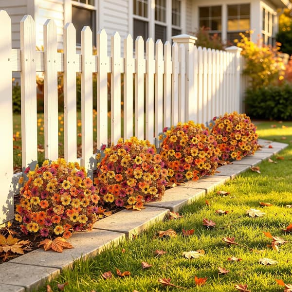 2 stk. kunstige efterårs-topiarykugleblomster udendørs falske planter 2 pcs