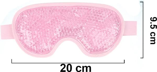 Kølende øjenmaske til hævede øjne, allergier, bihuler, pink