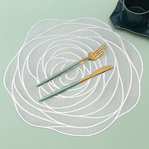 4-pack silverrosa PVC-bordstabletter, 38 cm Pack of 4