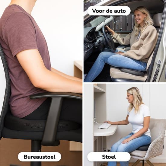 Mørkegrå setepute - Ergonomisk støtte for bil, kontorstol og sofa Alyze Donut kussen