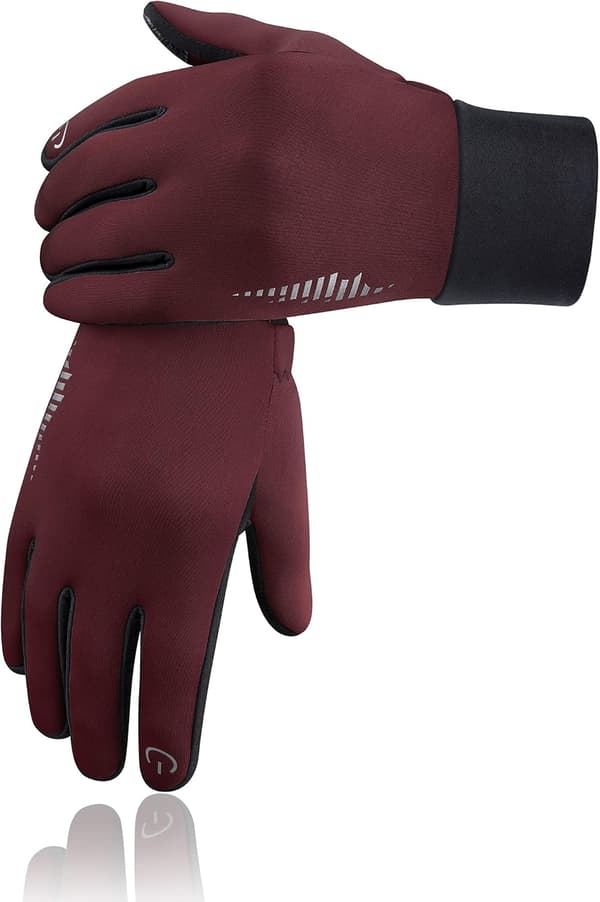 Vinterhandskar för kvinnor män, termiska pekskärmshandskfoder för skidåkning, halkfri handflata och fleecefodrade SIMARI Winter Gloves