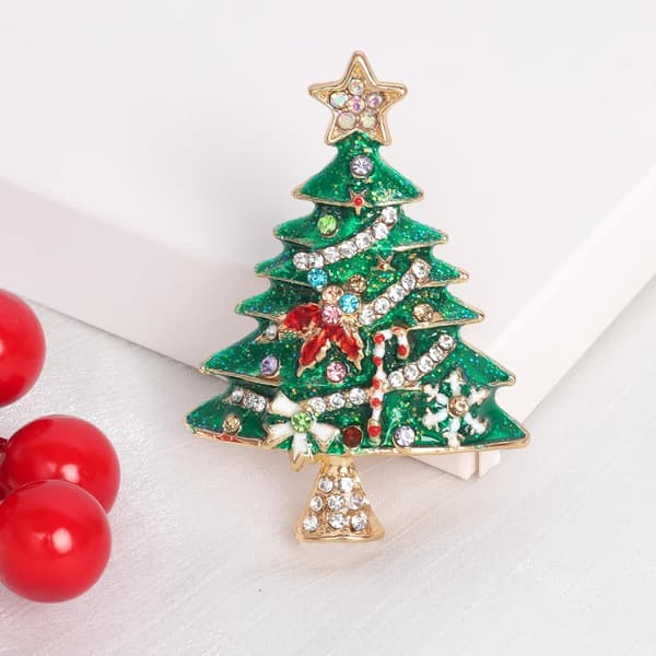 Julgransbrosch med strass