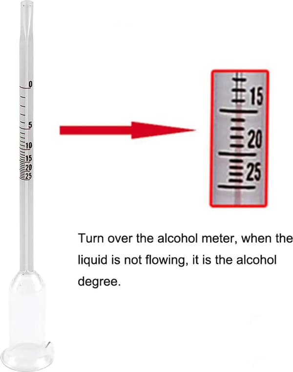Vintermometer Vinometer Sett Tre Glass Alkohol Innholdsindikator