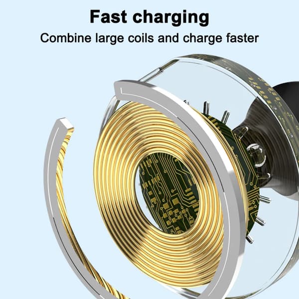 Bil Magnetisk Trådløs Opladerholder Qi Kompatibel Ventilationsclips 360 Sort Hvid