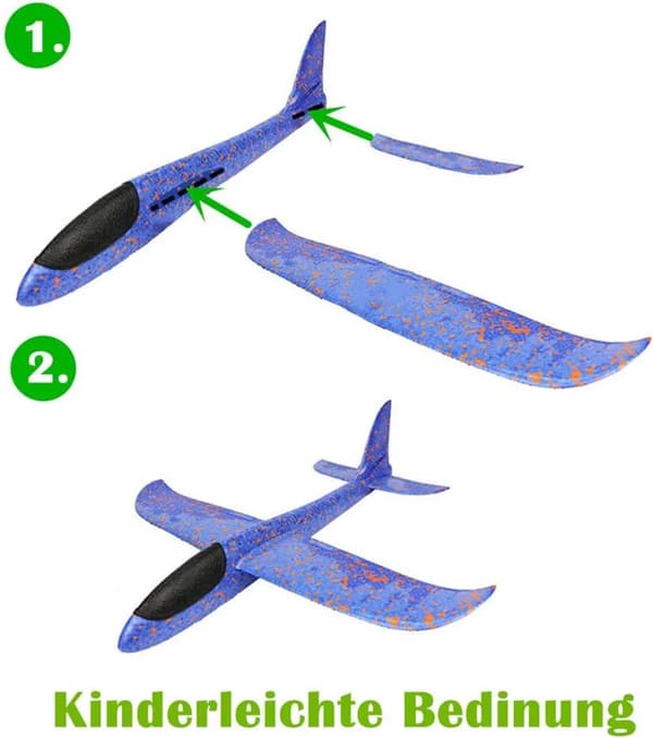 48 cm EPP skumglidefly for barn, dobbeltpakke Kids Foam Glider