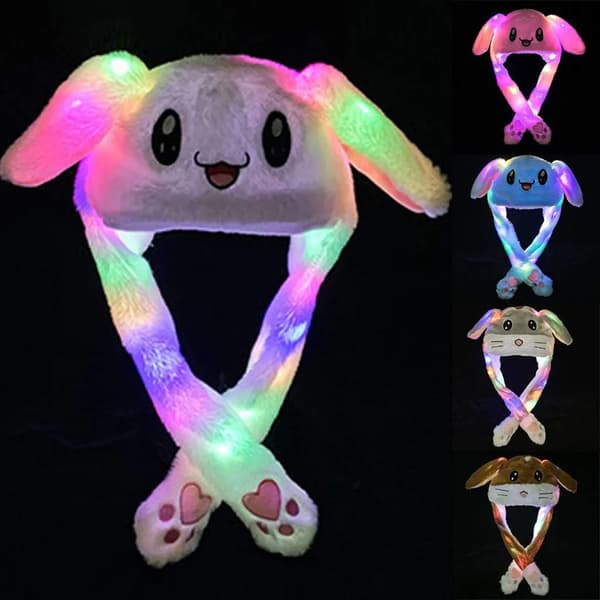 LED-upplyst kaninöron-pannband one size