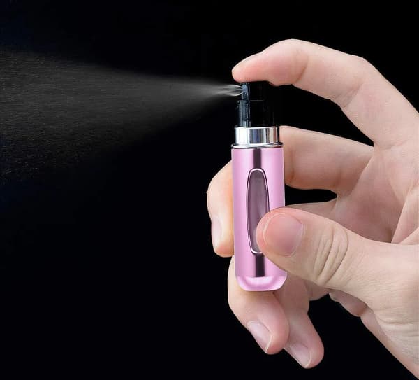 Parfymeflasker 5-pakning 5 ml Reise Påfyllbar Spray Gull Rosa Sølv Blå Svart