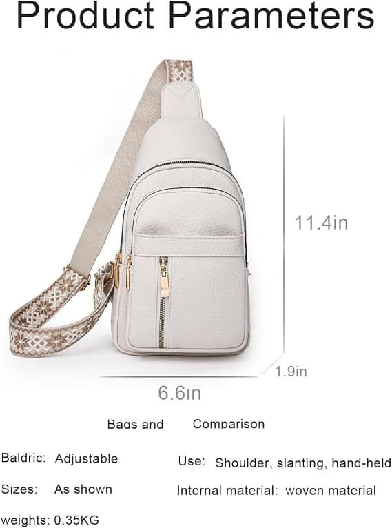 1 pakke - Wit Crossbodytaske til damer Wit 1 Pack -