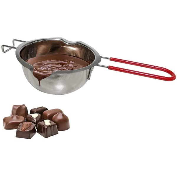 600 ml Dobbelt tud Smeltedigel i rustfrit stål Varmebestandigt håndtag Chokolade Lys