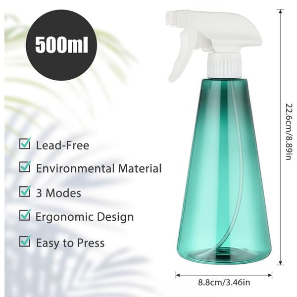 500 ml PET konisk sprayflaska justerbart munstycke avtryckare 1 st