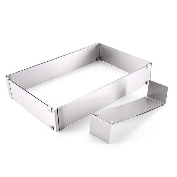 Rostfri rektangulär justerbar kakform Stainless Rectangular Adjust